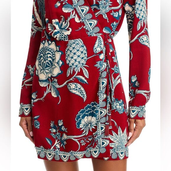 NWT FARM Rio Tropical Landing Mini Wrap Dress Women Size M - Picture 4 of 15
